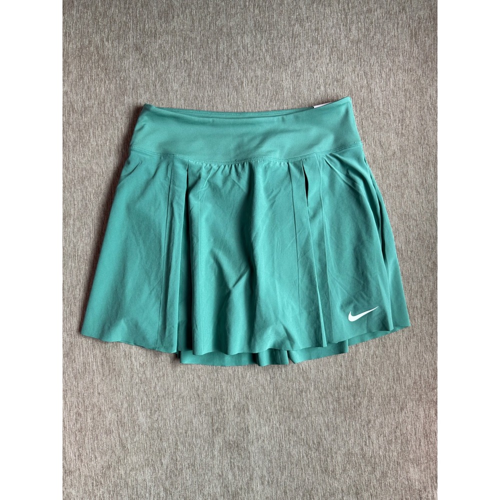 Nike Dri-FIT Advantage Pleated Tennis Skirt Green Teal Women Medium NEW